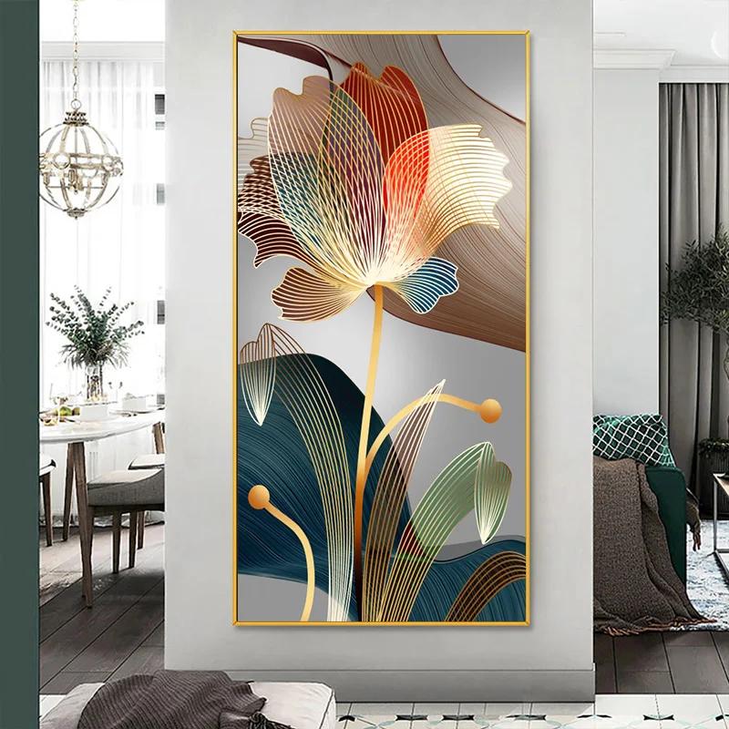 Настенная картина с цветочным принтом в скандинавском стиле настенный постер и