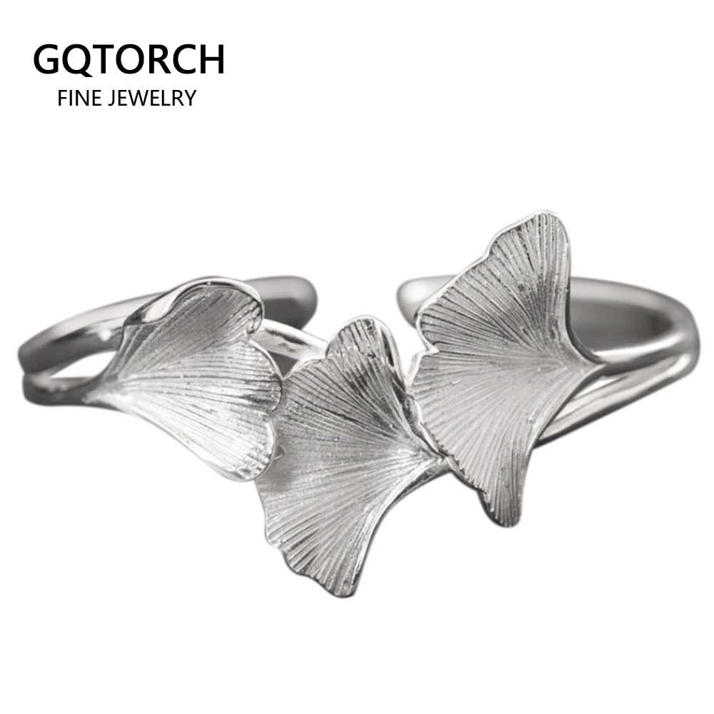 Женские браслеты ручной работы из настоящего чистого серебра 925 пробы открытые с