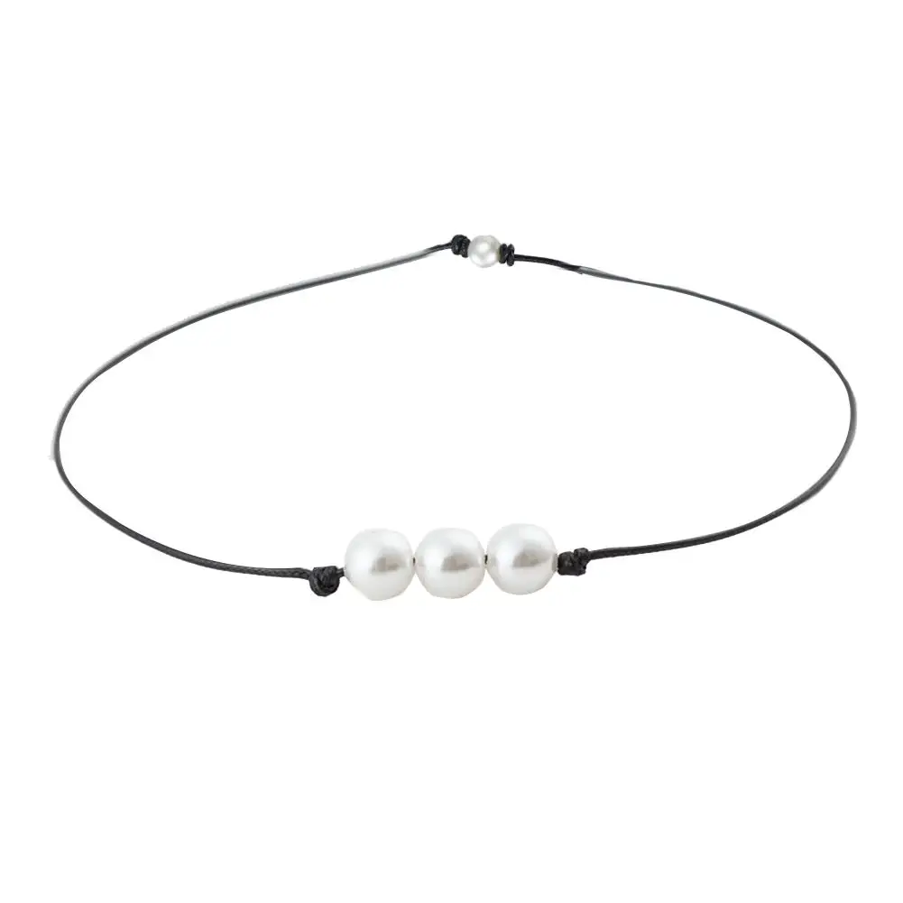 Один/три жемчуга ключицы цепочка Жемчуг ожерелье Горячая продажа Ms. Кулон с