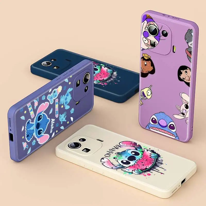 

Liquid Silicone TPU Cover Animation Stitch Cute For Xiaomi 11 Ultra 10T 10S 10i 10 9 11T 11i 9SE 8SE Pro Lite 5G Phone Case