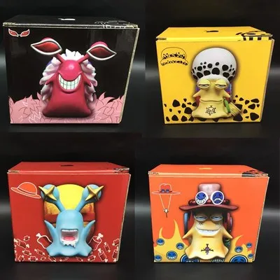 4pc set(With box) Аниме одна деталь ден Mushi телефон фигура Луффи Санджи Ло нами и Чоппер фигурка ПВХ модель игрушки куклы - Цвет: 4pc set(With box)