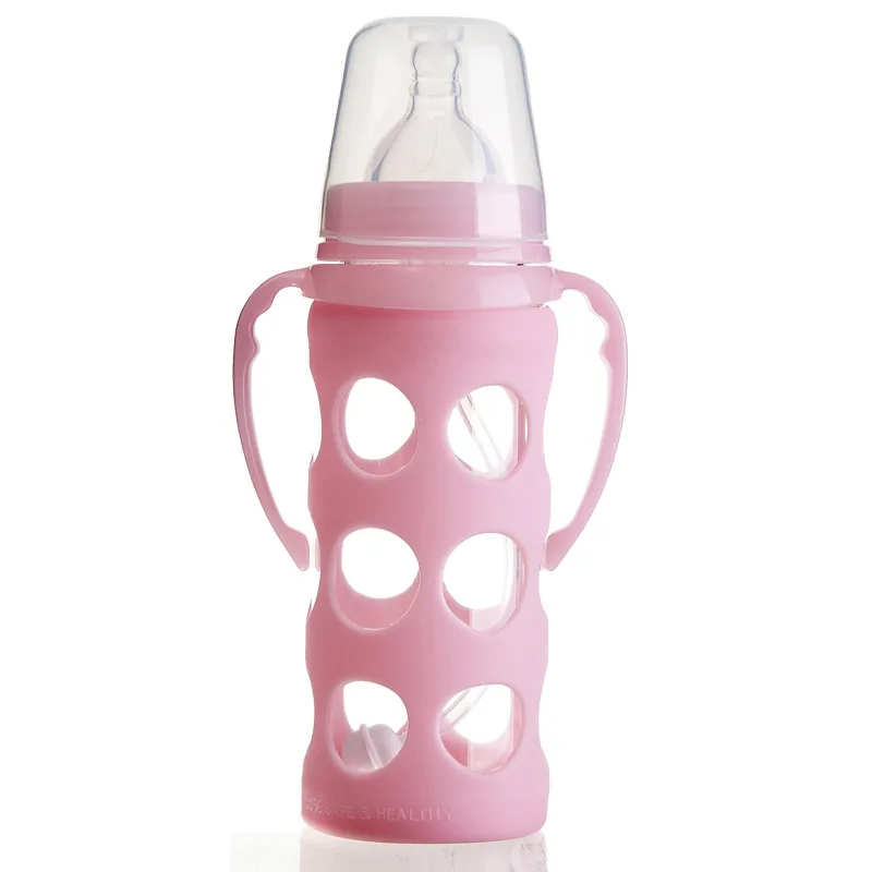 Бутылочка стеклянная для кормления малышей с широким горлом 180 мл|Бутылки| |