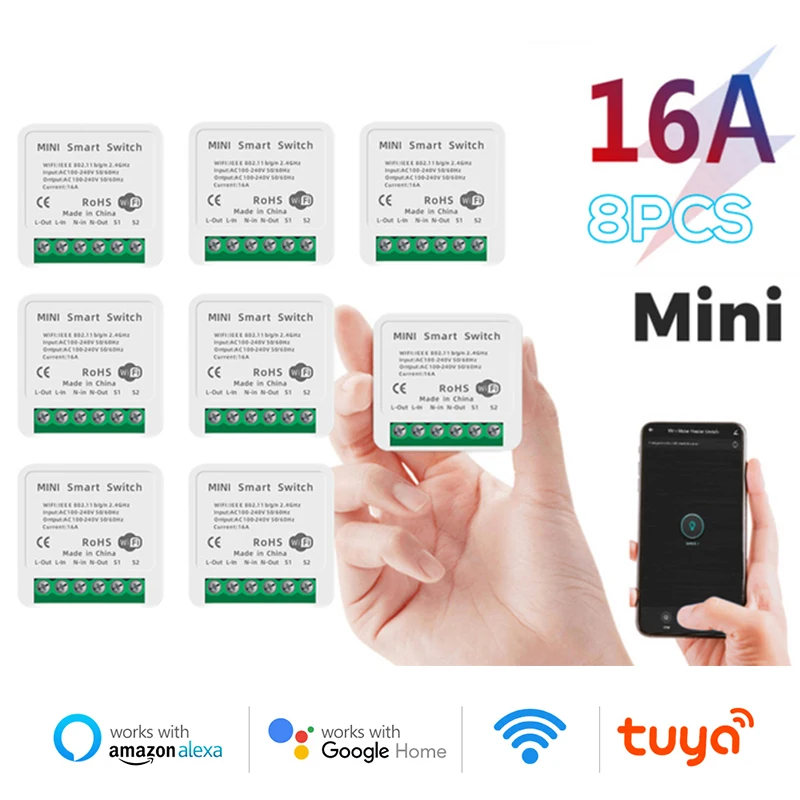 

Умный модуль переключателя 16 А с поддержкой Wi-Fi и голосовым управлением