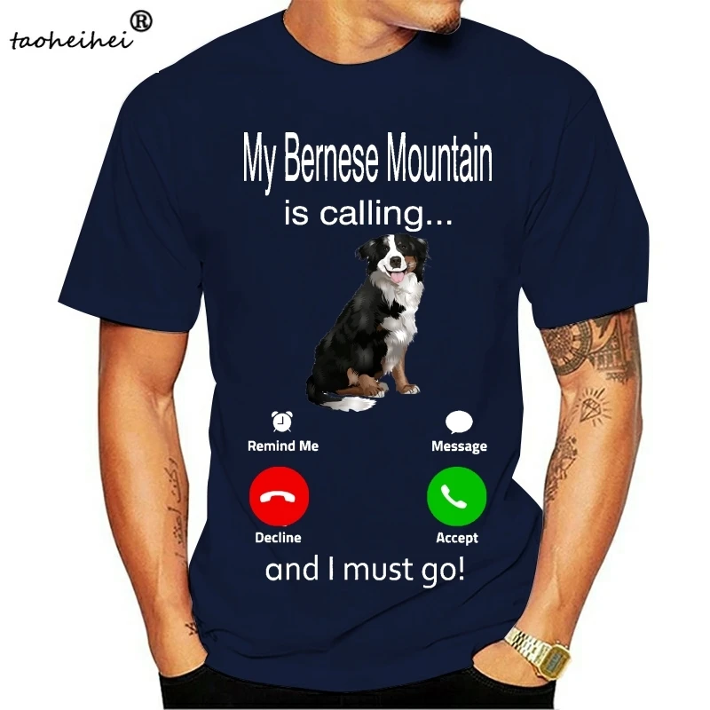 Мужская футболка моя Бернская Гора звонит и я должен пойти женская