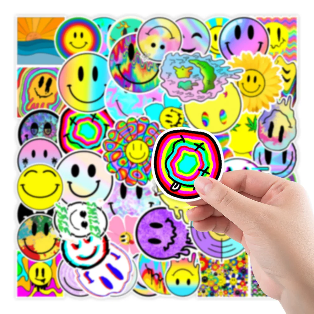 103050pcs cartoon smiley stickers diy skateboard guitar laptop graffiti motorcycle skateboard waterproof decal sticker kid toy free global shipping