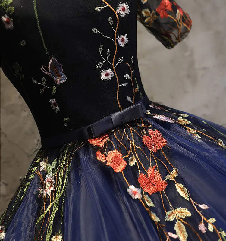 

Dark Royal Blue Ball Gown Quinceanera Dresses With Applique Puffy Sweet 16 Dress Plus Size Vestidos Debutante Quinceanera-mekko