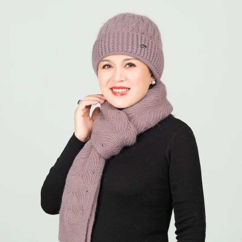 Женская шапка шляп и шарфов для девушек женская обувь с шерстяной подкладкой