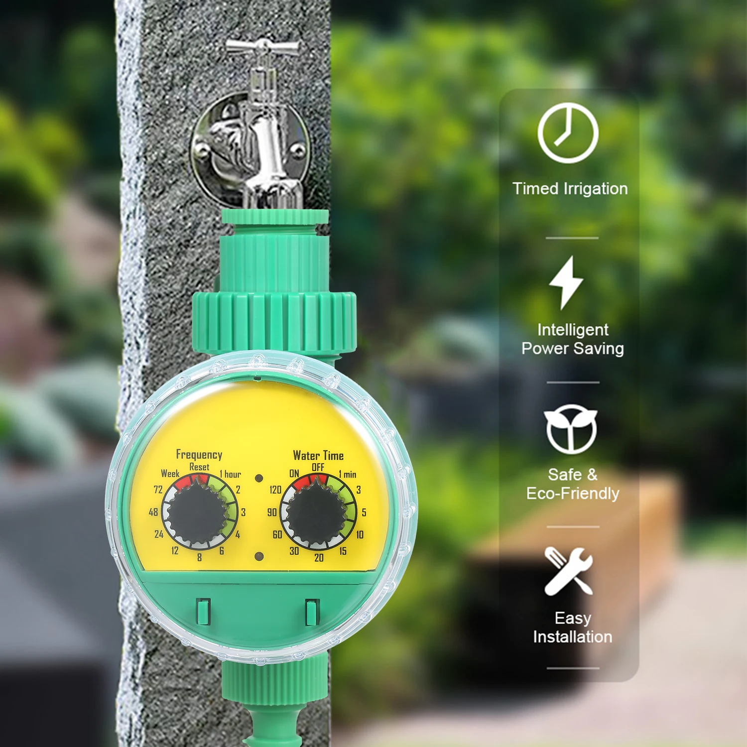 

Plant Watering Drip Irrigation Kit DIY Watering System with Electronic Automatic Irrigation Timer Nozzles Misters Drippers