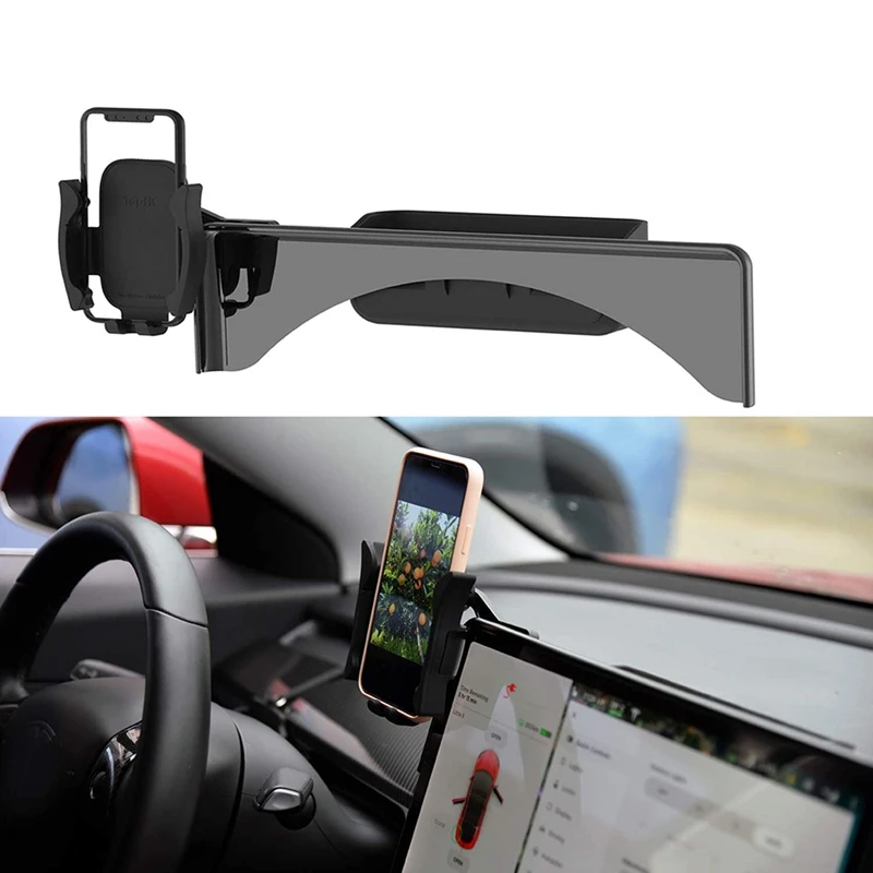 

Car Cellphone Mount Monitor Fixed Clip Safety Cell Phone Holder Stand for Tesla Model 3 Model Y