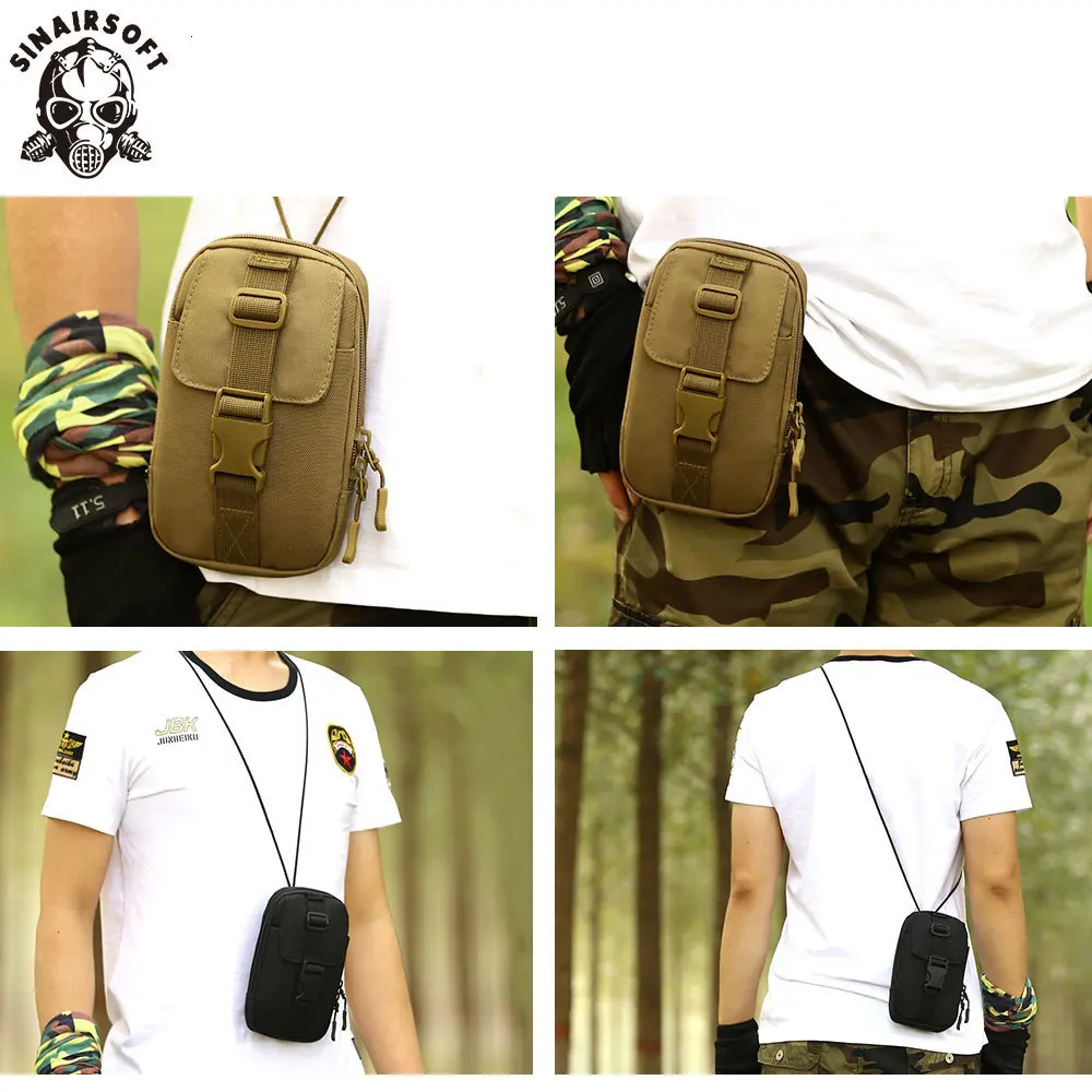 SINAIRSOFT многофункциональные тактические сумки Molle, уличная поясная сумка, военная сумка на плечо, водонепроницаемый нейлоновый поясной ремень, сумка для инструментов EDC