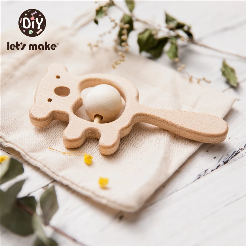 Деревянные игрушки Монтессори детские погремушки год мобильная