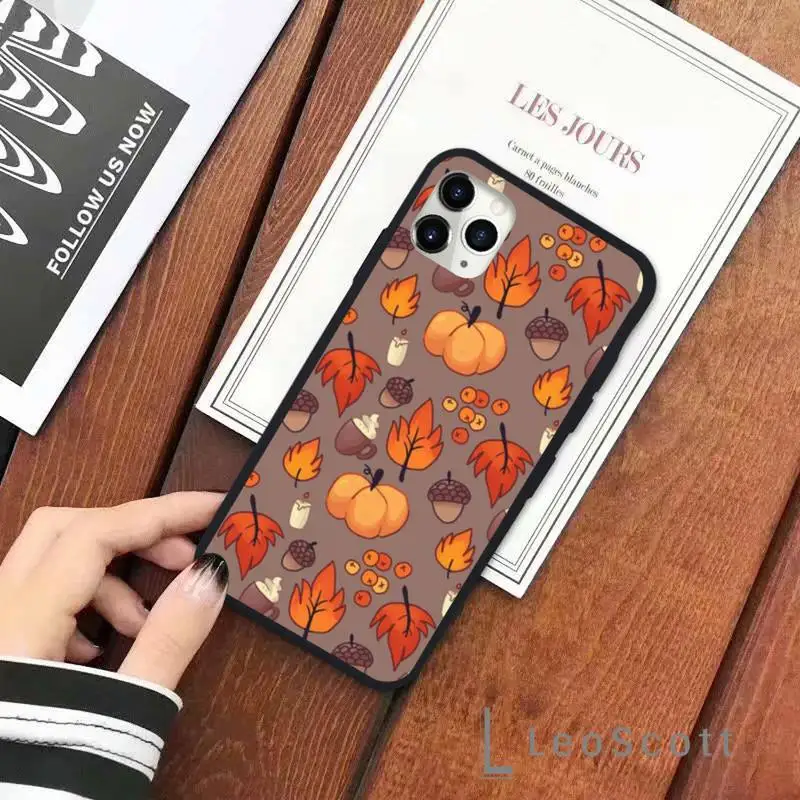 

Pumpkin happy autumn fall Phone Case for iPhone 11 12 mini pro XS MAX 8 7 6 6S Plus X 5S SE 2020 XR