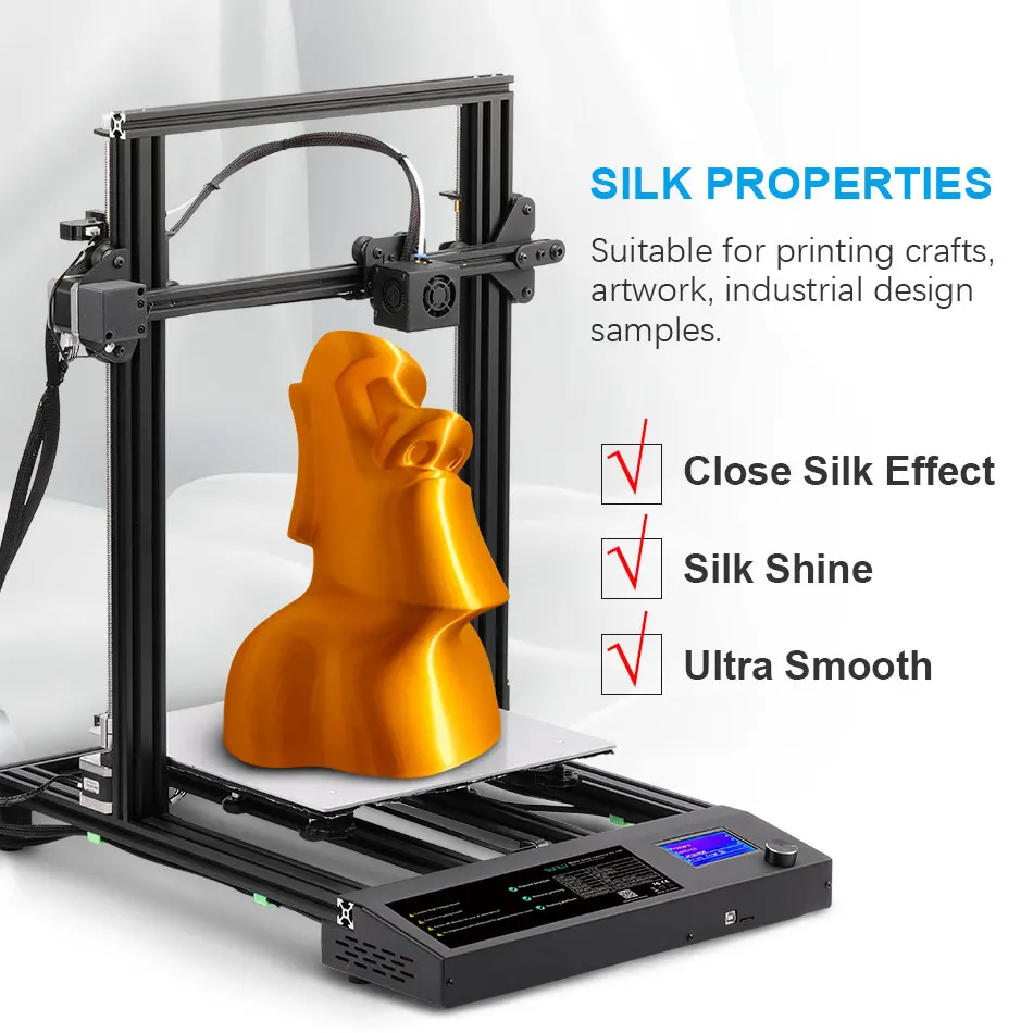 SUNLU нити PLA плюс 1 75 мм кг Шелковый 3d для принтера поставки аккуратные обмотки