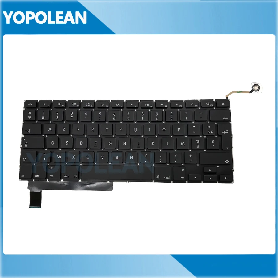 5 шт./лот новая Французская клавиатура для Macbook Pro 15 &quotUnibody A1286 2009 2010 2011