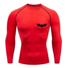 Мужская быстросохнущая компрессионная футболка для спортзала, фитнеса, бега, тренировок, для мужчин, для езды, впитывающая пот, вентиляционная цветная спортивная одежда