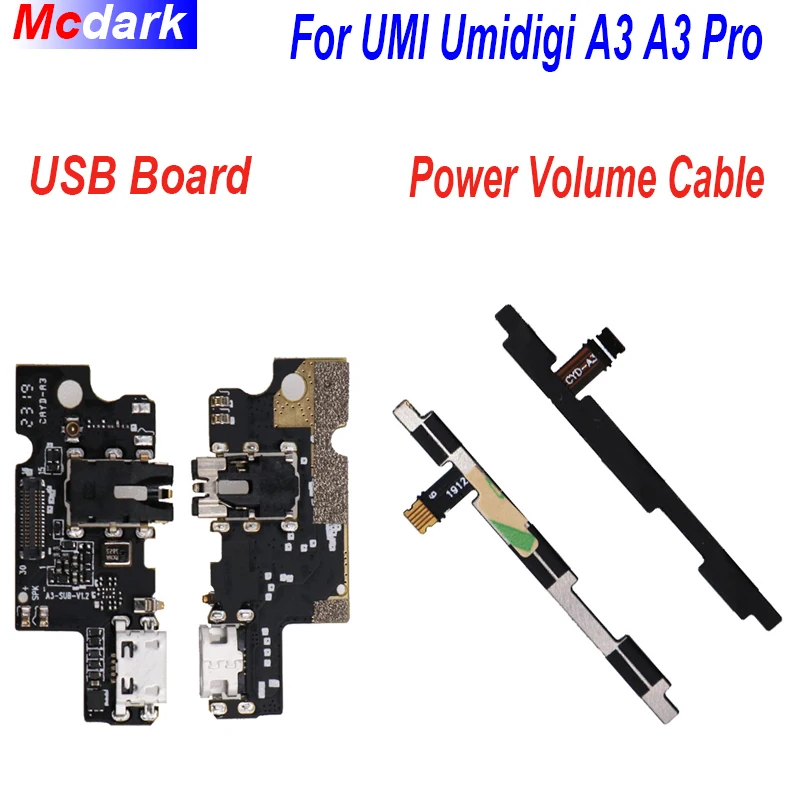 Для UMI Umidigi A3 Pro кнопка регулировки громкости FPC и док-станция Соединительная Плата