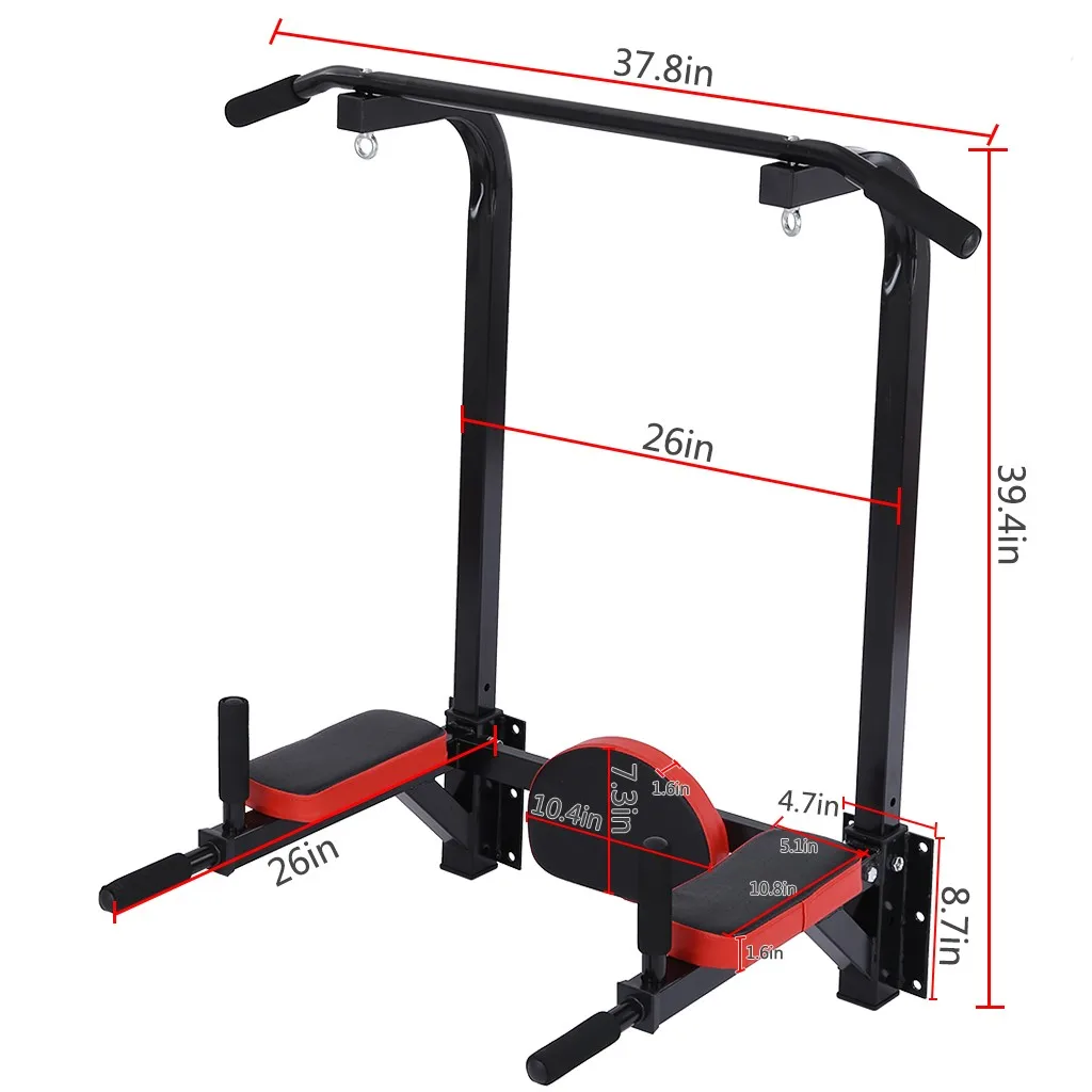 

Wall Mounted Pull Up Bar, Multifunctional Dip Station for Indoor Home Gym Workout, Power Tower Set Training Equipment Fitness
