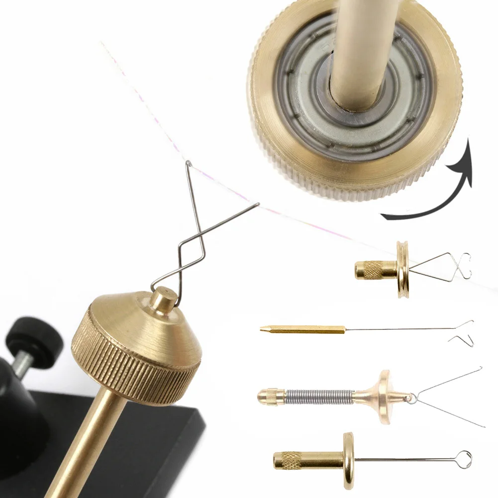 

1pcs Fishing Dubbing Twister Copper Spinner Brass Jig Fly Tying Twister Tool High Quality Portable Fish Tackle Pesca Iscas Tools
