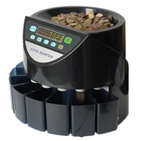 mixed coin value sorter euro coin counter for european market coins counting machine with 8 money tube