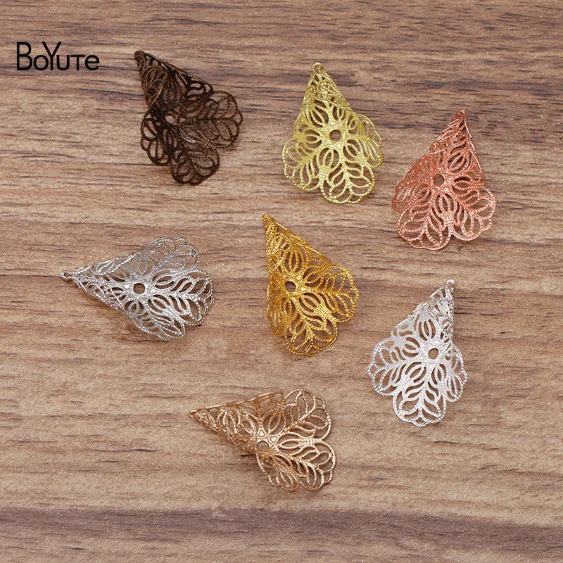BoYuTe 50 шт. 23*28 мм 7 цветов оптовая продажа подвески из филигранной латуни DIY