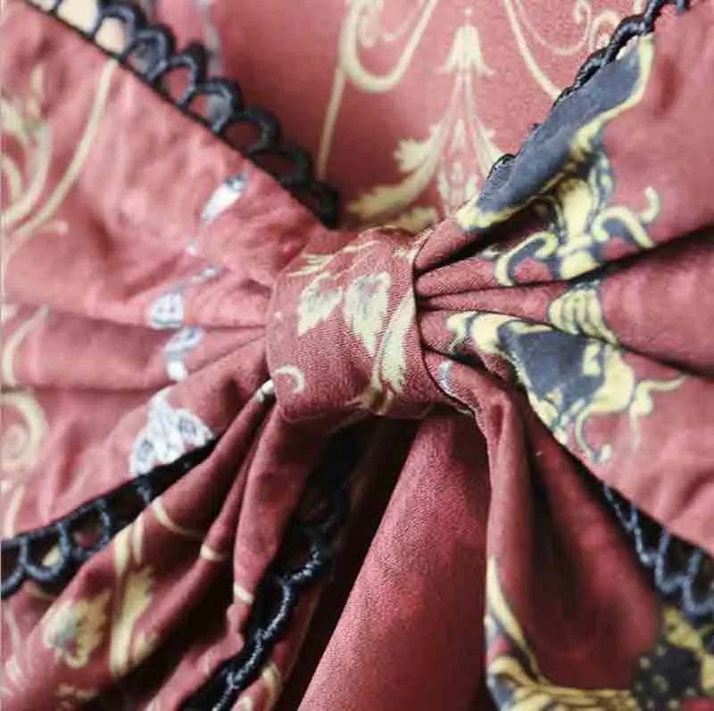 

Japanese JSK Lolita Dress Vintage Print Bow Lolita Dress Women Summer Suspender Lolita Dress Red For Women Plus Size L