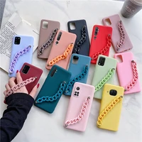 Wriststrap Bracelet Silicone Chain Phone Case For Xiaomi 10T Lite Note pro lite Ultra pro Soft Tpu Back Cover