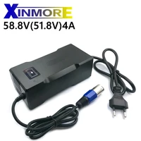 xinmore 58 8v 4a li ion battery charger with fan 58 8v smart charger use for 51 8v 52v 14s electric bike battery pack electric