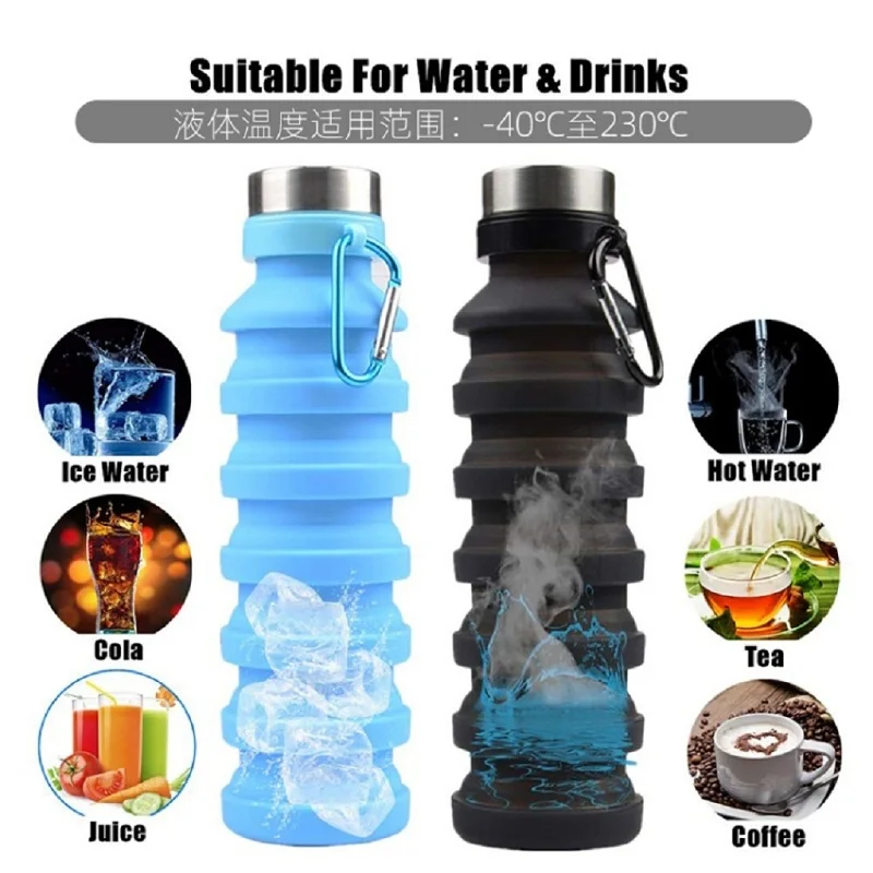 1 шт. Силиконовые Складные портативные дорожные уличные спортивные выдвижные