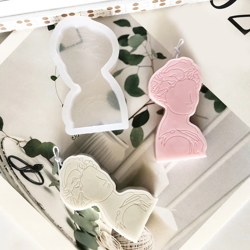 

3D Portrait Epoxy Resin Mold Aromatherapy Candle Silicone Mould DIY Crafts Tool