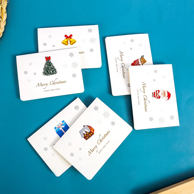 

10 упаковок рождественских открыток, праздничные подарочные открытки, рождественские благословения, складные поздравительные открытки, Сч...