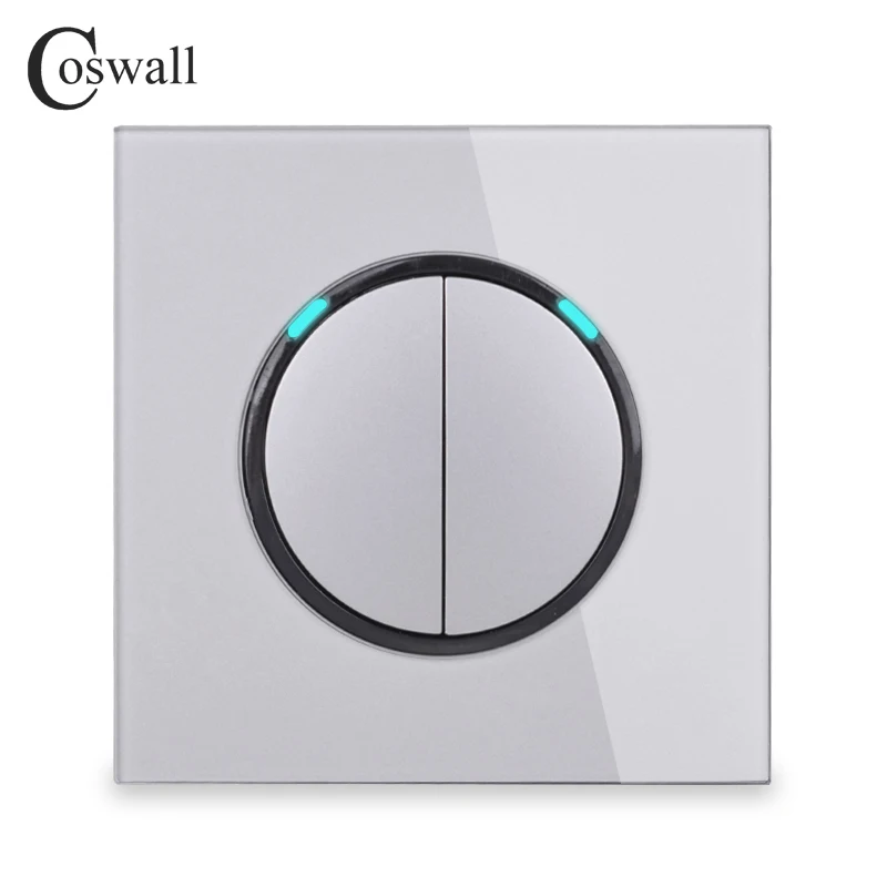 Coswall 2 Gang 1 способ случайного нажатия Кнопка ВКЛ/ВЫКЛ настенный светильник с