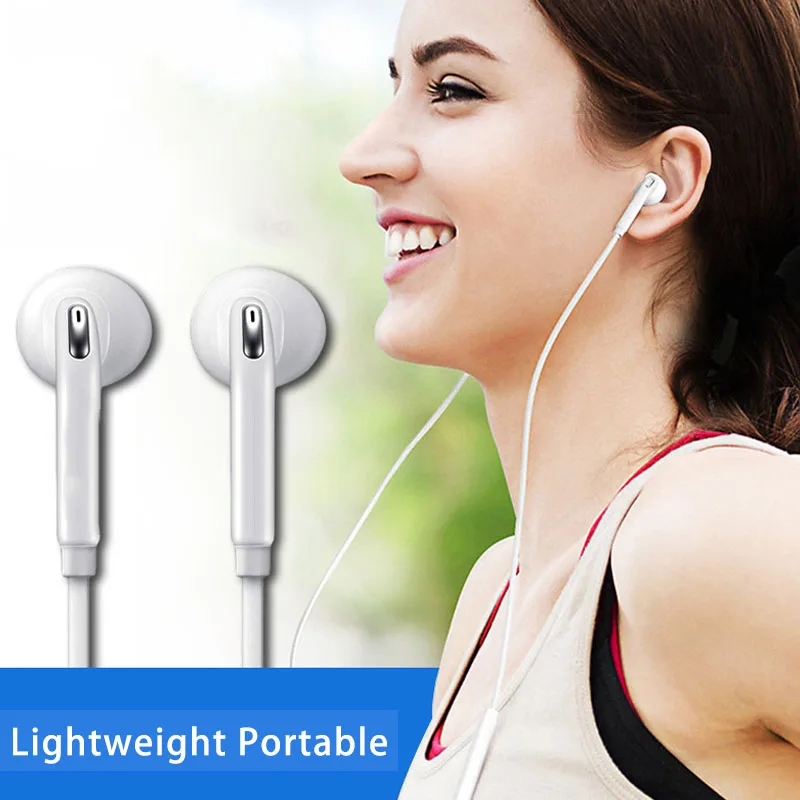 

3.5mm In-Ear Wired Earphone Stereo Music Headphones Sport Running Headset with Mic Volume Control for Samsung S6 Xiaomi Mi9