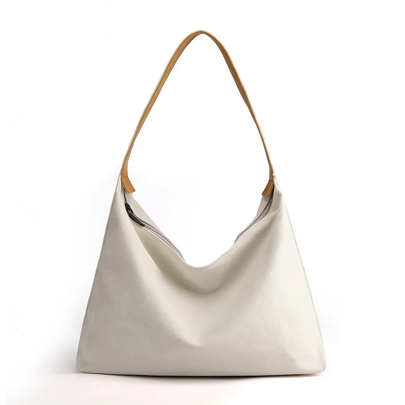 

Canvas white hand bags for women Large Capacity ladies tote bag Solid Casual women's bag trend 2021 High quality Female bags