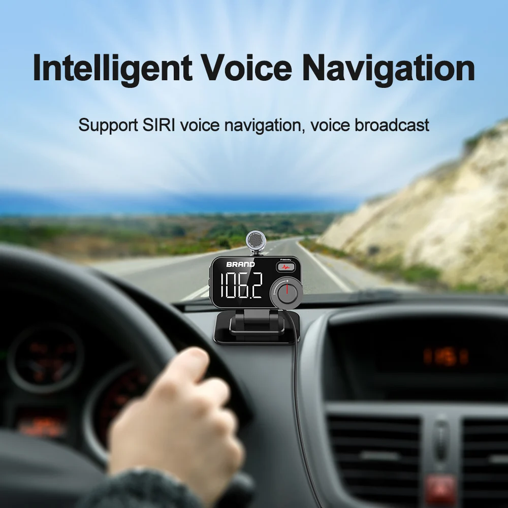 Автомобильный MP3-плеер Bluetooth 5 0 FM-передатчик поддержка TF-карт воспроизведение