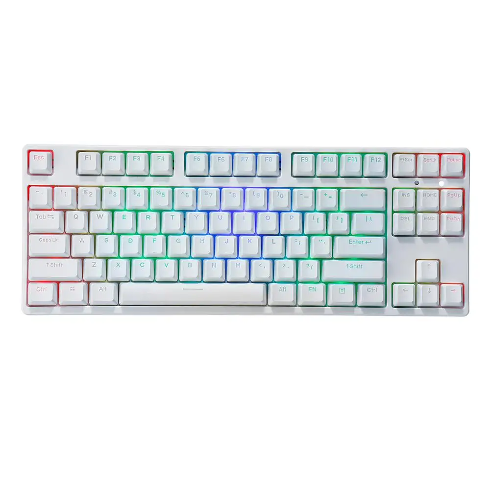 87 ключ NKRO USB Проводная RGB подсветка переключатель Gateron PBT двойная съемка клавиатуры Механическая игровая клавиатура для E-sport офиса ПК ноутбука