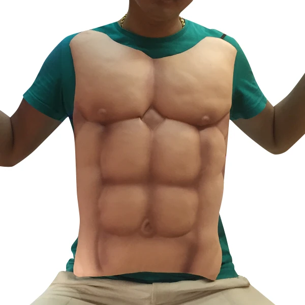 Искусственная Мужская накладка на Хэллоуин для грудных мышц груди тела