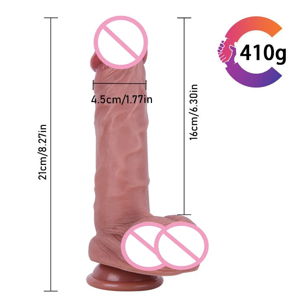 Реалистичный фаллоимитатор со скользящей крайней плотью женский пенис