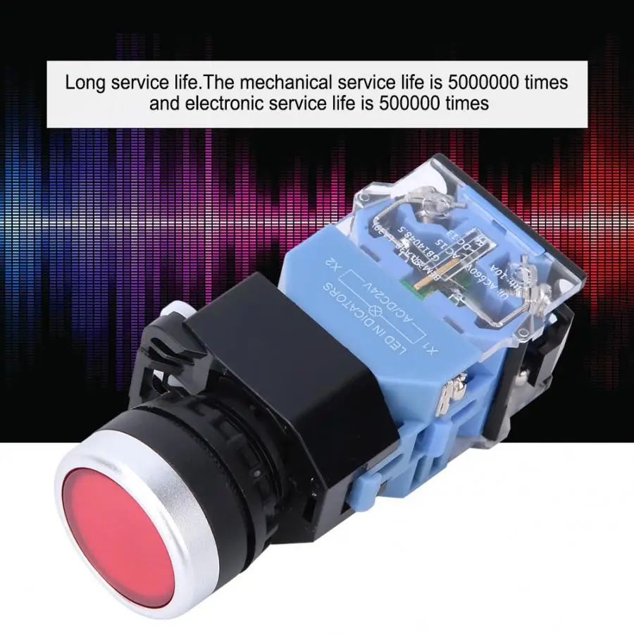 10 Pcs BEM38-11D Self-Reset Flat Head Button Switch 1 On Off 22mm High Quality | Обустройство дома