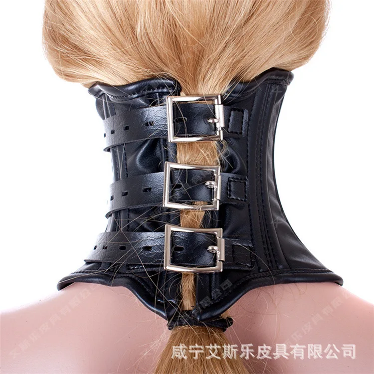 

Goth Belts For Woman Sexy Neck Harness PU Leather Collar Neck Strap Adjustable Belt Bondage Leather Harness