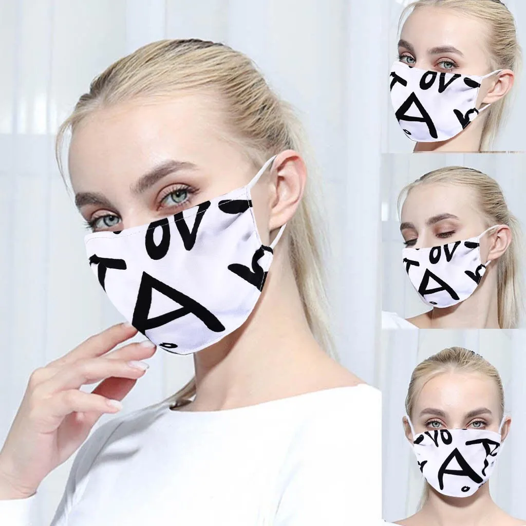 Ткань полиэстер моющиеся Анти пыль многоразовые маски для лица рта покрытие