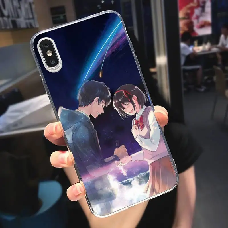 

Your Name Japan Anime Phone Case Transparent soft For iphone 5 5s 5c se 6 6s 7 8 11 12 plus mini x xs xr pro max