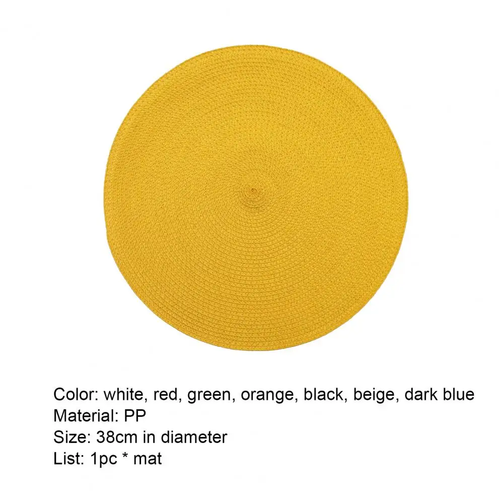 

Pure handmade PP woven table mat heat insulation mat color table mat decorative mat table heat insulation mat children