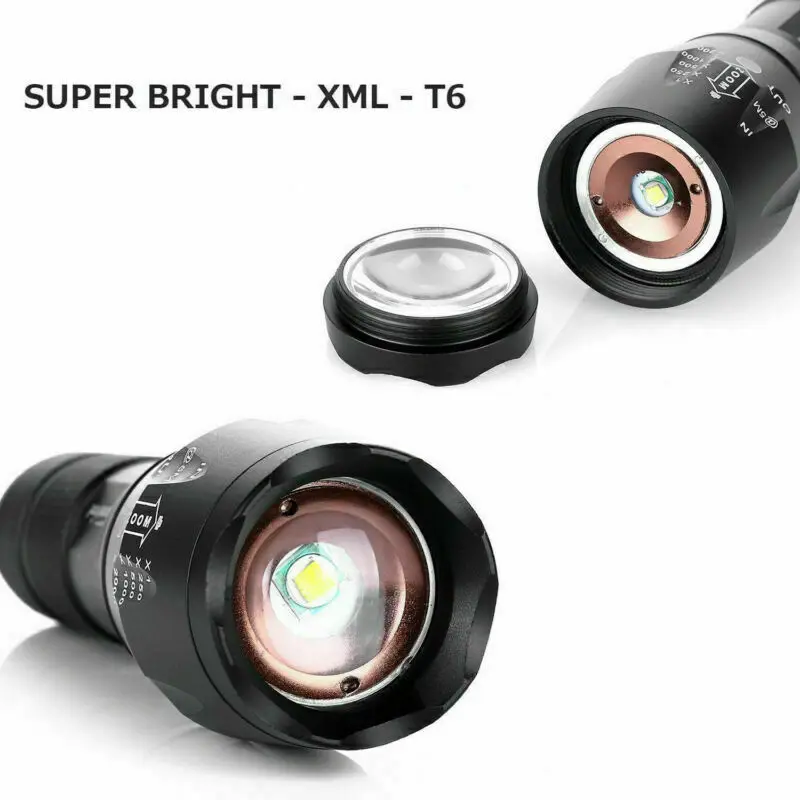 

1pcs flashlight Supper Bright T6/Q5 LED Tactical Flashlight Adjustable Focus Zoomable Light Lamp 3/5 Modes for 18650/14500