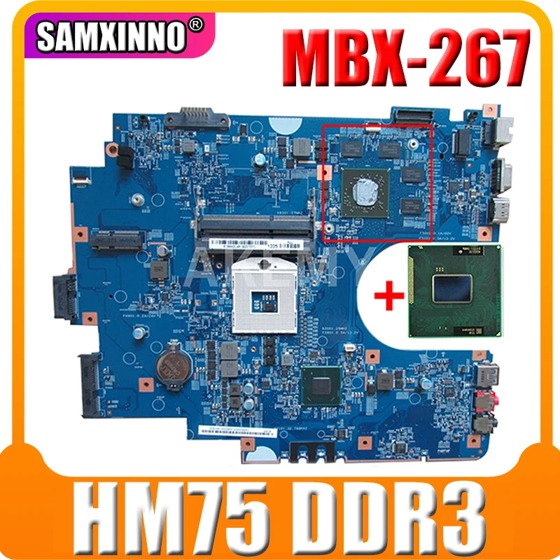 Для SONY MBX-267 S1204-2 A1884315A HM75 216-0833002 DDR3 ноутбук материнская плата полный тест 100% работы