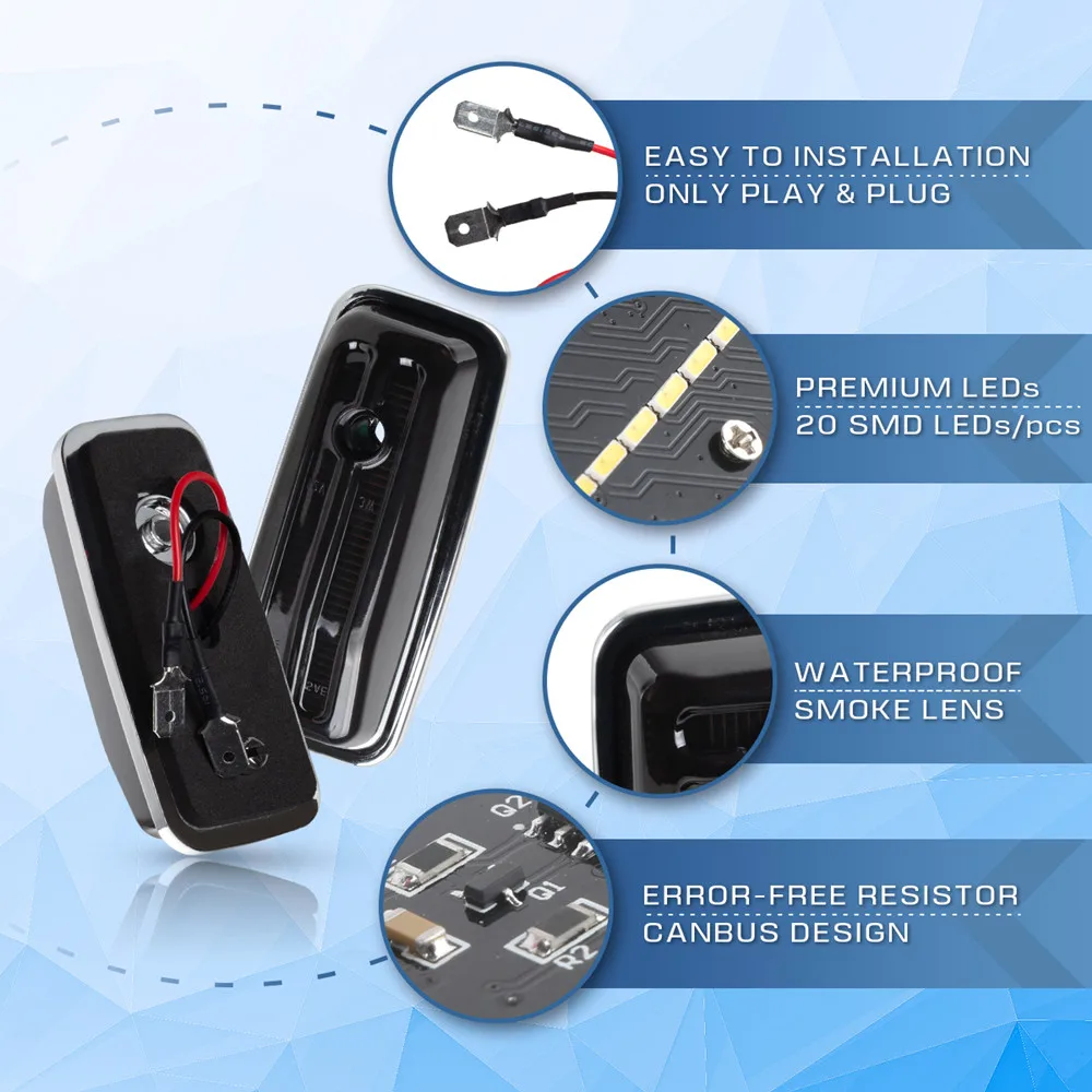 Динамический светодиодный повторитель сигнала поворота для Mercedes-Benz G-Class W463 W461 G500