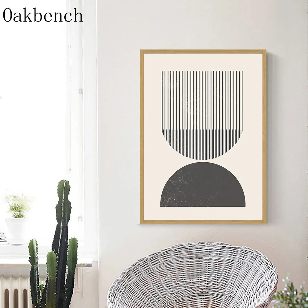 Абстрактный постер среднего века в классических геометрических фигурах