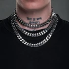 2021 модное горячее кубинское ожерелье-цепочка мужское ручной работы простое звено из Нержавеющей Стали Цепочка на шею для мужчин ювелирные изделия в подарок