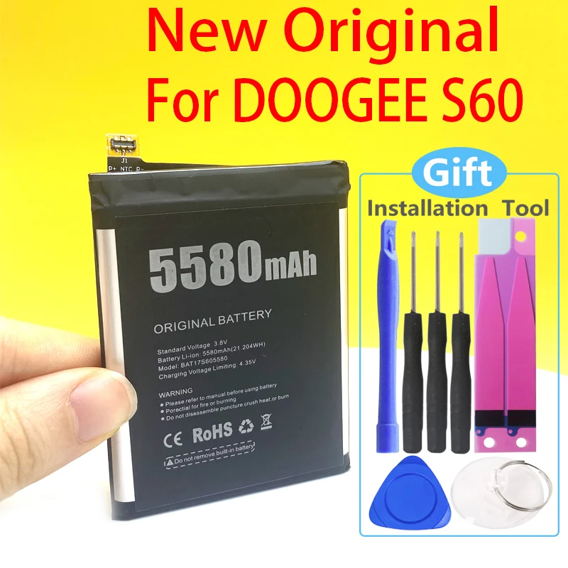 new original battery for doogee s60 5580mah bat17m15580 bat173605580 mobile phonegift tools free global shipping