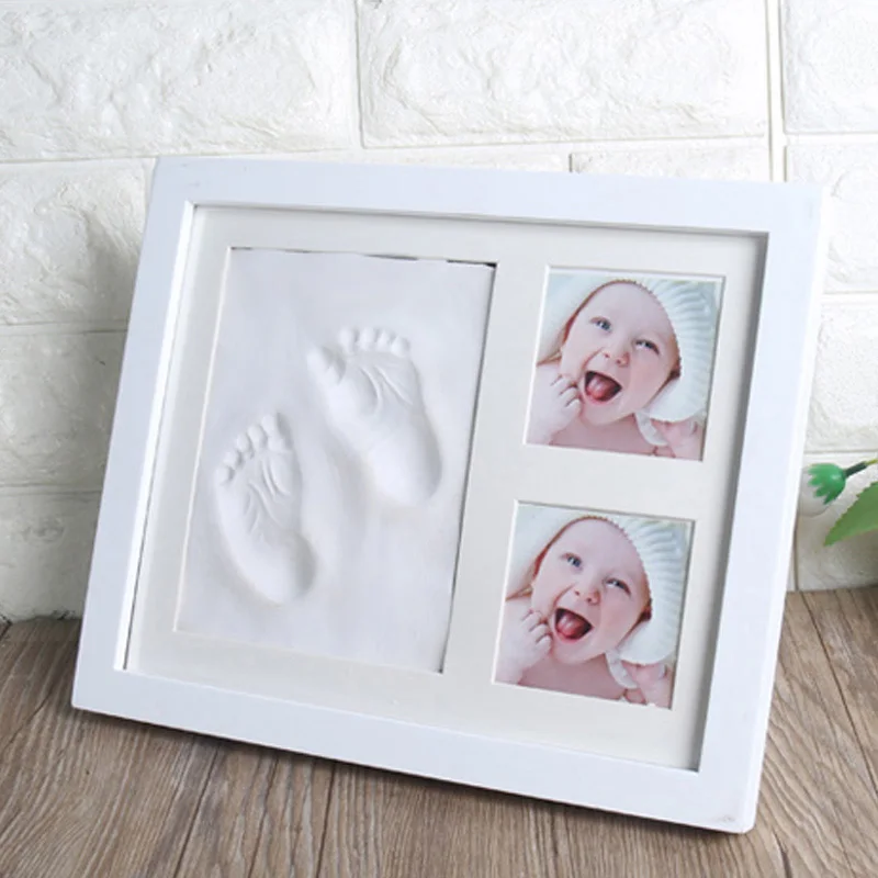 

Handprint Baby Photo Frame Newborn Handprint Imprint Air Drying Soft Clay Footprint Kid Casting Hand Inkpad Fingerprint Ink Pad