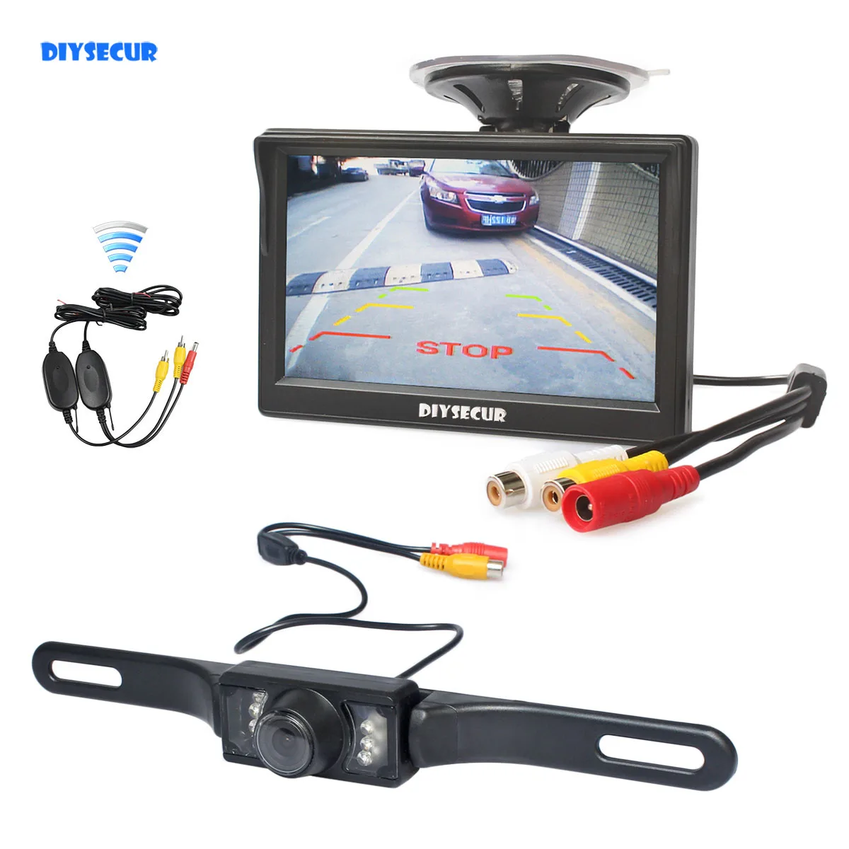 DIYSECUR беспроводной 5 &quotHD ЖК дисплей резервный монитор заднего вида автомобильный